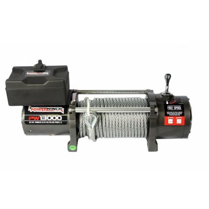 Лебедка электрическая 12 вольт POWERWINCH PW13000 (стальной трос) фото