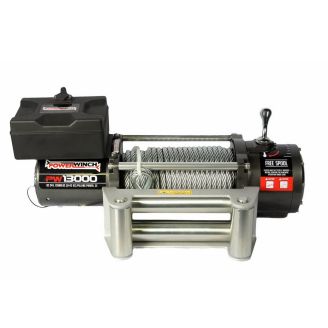 Лебедка электрическая 12 вольт POWERWINCH PW13000 (стальной трос) фото 2