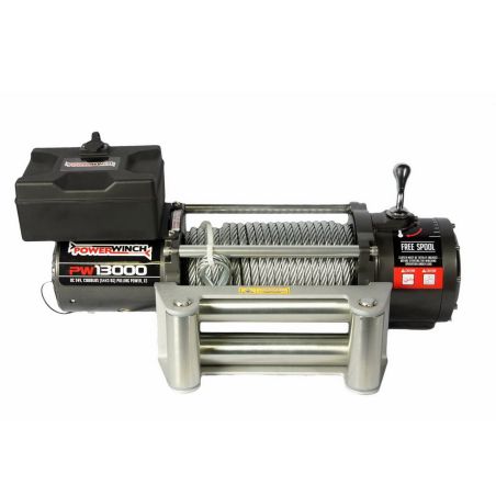 Лебедка электрическая 12 вольт POWERWINCH PW13000 (стальной трос) фото