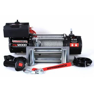 Лебедка электрическая 12 вольт POWERWINCH PW12000 (стальной трос) фото