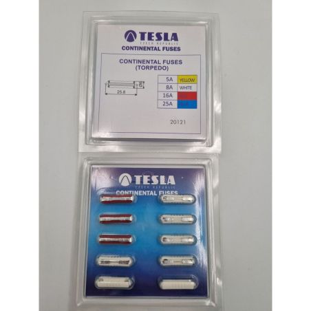 Комплект цилиндрических предохранителей TORPEDO 10шт. TESLA 20121 фото