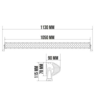 Лед балка на авто LED 80х3 Вт CREE flood 1050 мм дворядна BELAUTO OFF ROAD BOL8003F фото 2