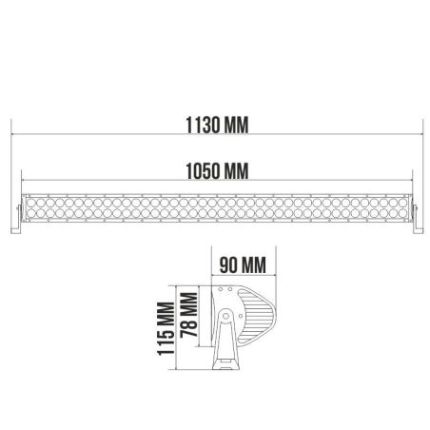 Лед балка на авто LED 80х3 Вт CREE flood 1050 мм двухрядная BELAUTO OFF ROAD BOL8003F фото