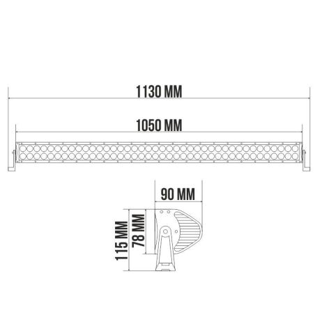 Лед балка на авто LED 80х3 Вт CREE flood 1050 мм двухрядная BELAUTO OFF ROAD BOL8003F фото