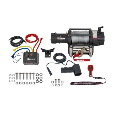 Влагозащищенная лебедка 24V Runva EWB 18000lbs (Стальной трос) фото