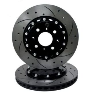 К-кт гальмівних полотен 355/28 мм з насічками і перфорацією (2 шт.) з монтажним комплектом BBK-355/28 фото