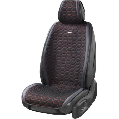 Комплект премиум накидок для сидений BELTEX Monte Carlo, black-red фото