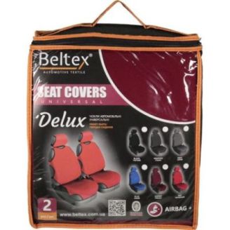 Чехлы-майки универсал на передние сиденья Beltex Delux 2 шт, гранат фото