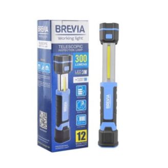 Профессиональный инспекционный телескопический LED-фонарь Brevia LED 3W COB+1W LED 300lm 2000mAh, mi фото