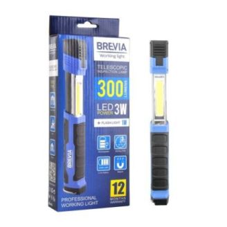 Профессиональный инспекционный телескопический LED-фонарь Brevia 3W COB+1W LED 300lm 2000mAh, microU фото