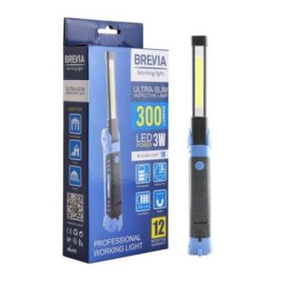 Фонарь LED инспекционный Brevia Ultra-slim 3W COB+1W LED 300lm 2000mAh+microUSB фото