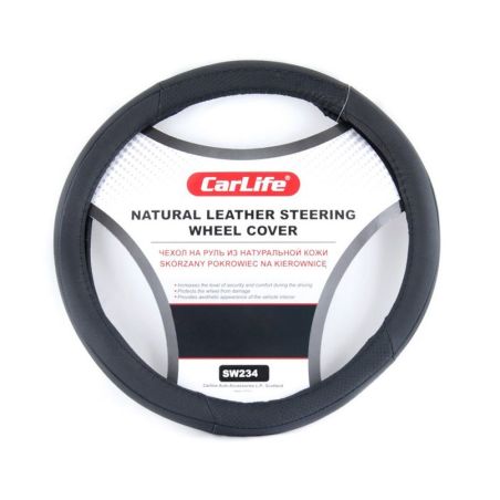 Чехол на руль кожаный CarLife L 39-41Ø SW234L фото