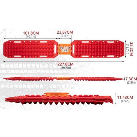 Сенд траки пластикові BUNKER INDUST RTK9 (посилені, з майданчиком під рейковий домкрат) фото