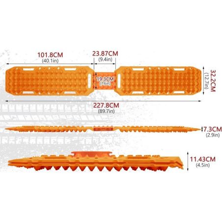 Сенд траки пластикові BUNKER INDUST RTK9 (посилені, з майданчиком під рейковий домкрат) фото