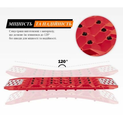 Сенд траки пластикові BUNKER INDUST RTK11 (посилені, з майданчиком під рейковий домкрат) фото