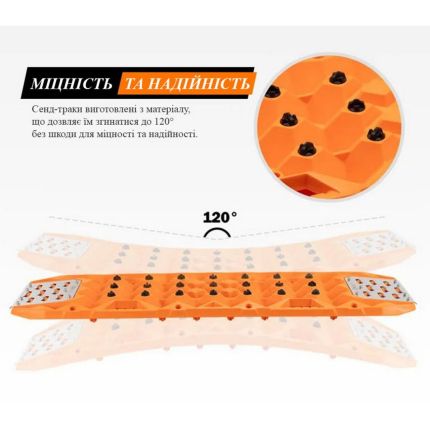 Сенд траки пластикові BUNKER INDUST RTK11 (посилені, з майданчиком під рейковий домкрат) фото