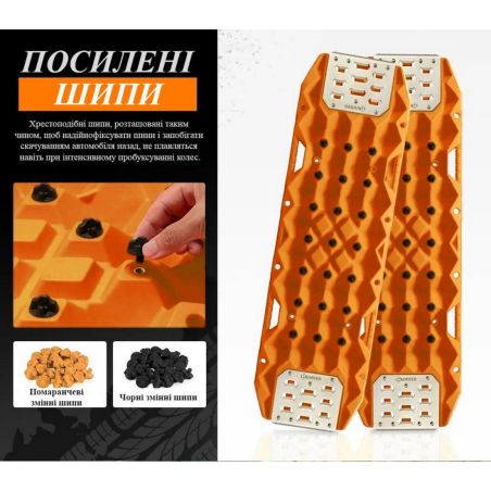 Сенд траки пластикові BUNKER INDUST RTK11 (посилені, з майданчиком під рейковий домкрат) фото