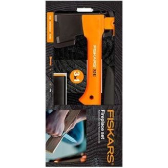 Подарочный набор Fiskars ( топор X5 121123 + нож + точилка ) 1057913 фото