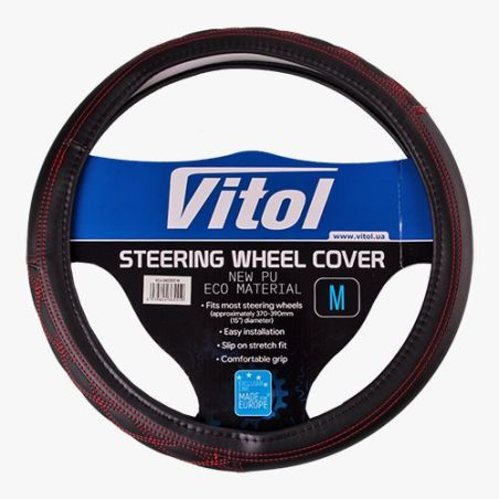 Чехол руля VLU-2402001 M черн/БО фото