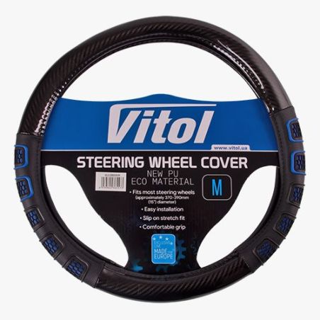 Чехол руля VLU-2310001 M черн/БО фото