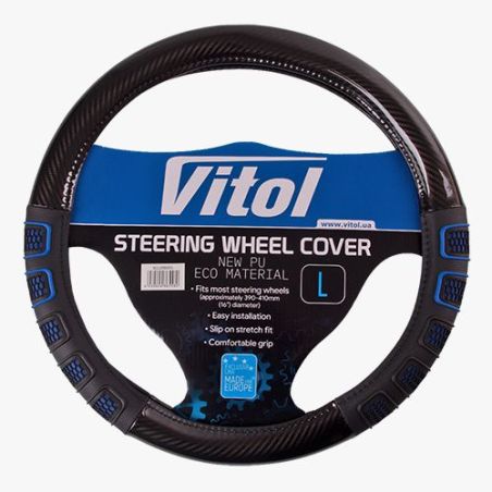 Чехол руля VLU-2310001 L черн/БО фото