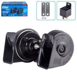 Сигнал електромагнітний Равлик CA-2013 VITOL 12V D 80mm чорний фото