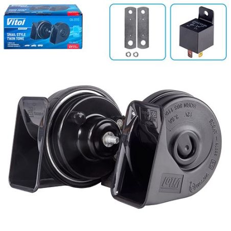 Сигнал электромагнитный Улитка CA-2013 VITOL 12V D 80mm черный фото