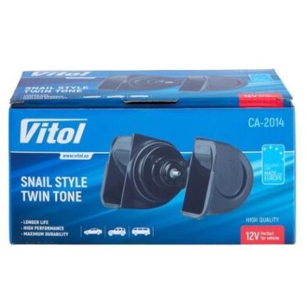 Сигнал электромагнитный Улитка CA-2014 VITOL 12V D 88mm черный фото