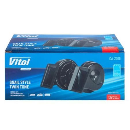 Сигнал электромагнитный Улитка CA-2015 VITOL 12V 95mm черный фото