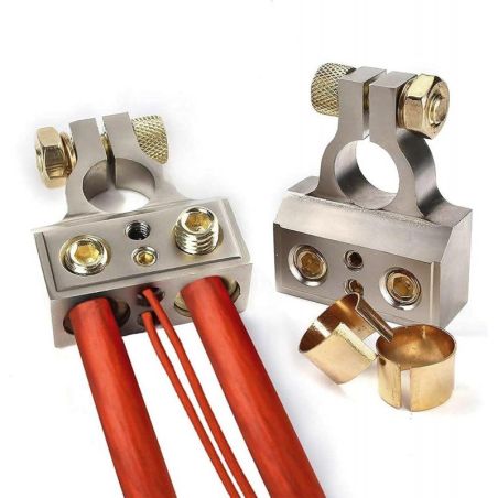 Клеммы аккумулятора под музыкальные провода 12-24В фото