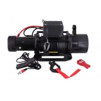 Лебідка електрична 12 вольт GoldenPower EWB78 BLACK 12000 LBS (синтетичний трос) фото