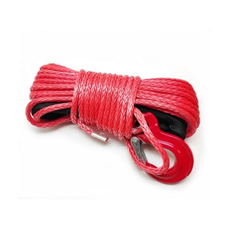 Кевларовый (синтетический) трос с крюком для лебедки квадроцикла 6 мм 15 метров фото