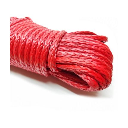 Кевларовый (синтетический) трос с крюком для лебедки квадроцикла 6 мм 15 метров фото