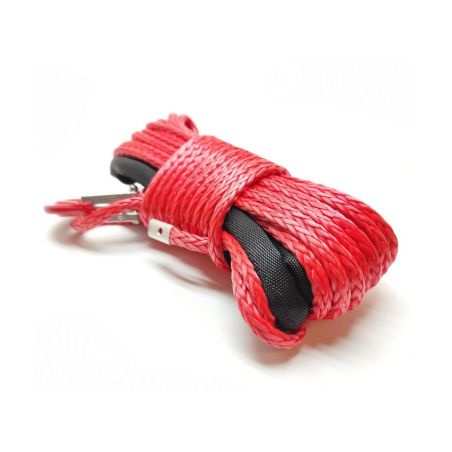 Кевларовый (синтетический) трос с крюком для лебедки квадроцикла 6 мм 15 метров фото