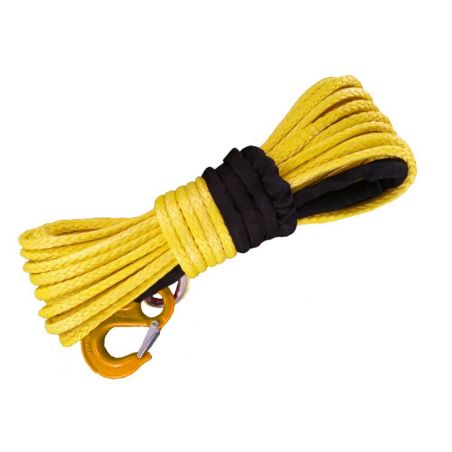 Кевларовый (синтетический) трос с крюком для лебедки 8 мм 15 метров фото