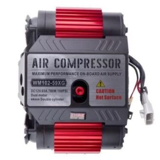 Компрессор автомобильный (двухпоршневой, для внедорожника) для блокировки и подкачки шин 12В стационарный 115 л/мин фото 2