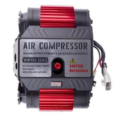 Компрессор автомобильный (двухпоршневой, для внедорожника) для блокировки и подкачки шин 12В стационарный 115 л/мин фото