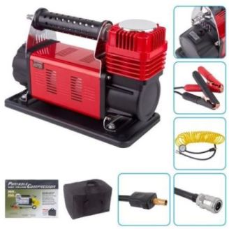 Компрессор автомобильный (мощный, для внедорожника) 12 вольт на клеммы 160 л/мин ZHME ZH118W-1 фото