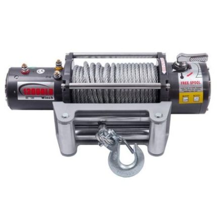 Лебедка электрическая 12 вольт ZHME PS 12000 LBS (стальной трос) фото