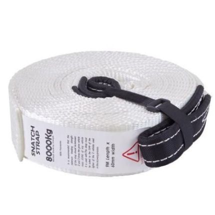 Трос буксировочный (ремень) для внедорожника, 8 тонн 9 метров с петлями ZHME VT62679 фото