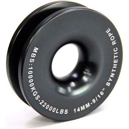 Блок для лебідки із синтетичним тросом 15 тонн (чорний) фото