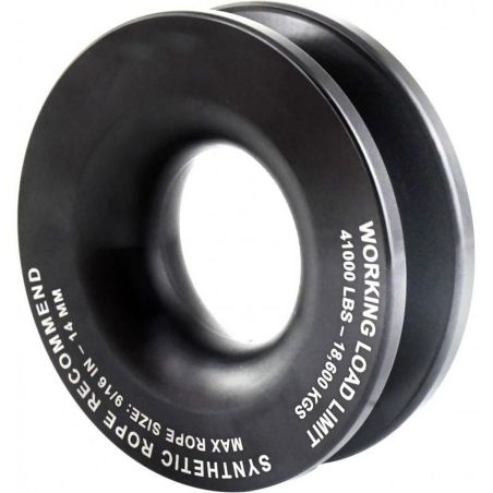 Блок для лебідки із синтетичним тросом 15 тонн (чорний) фото