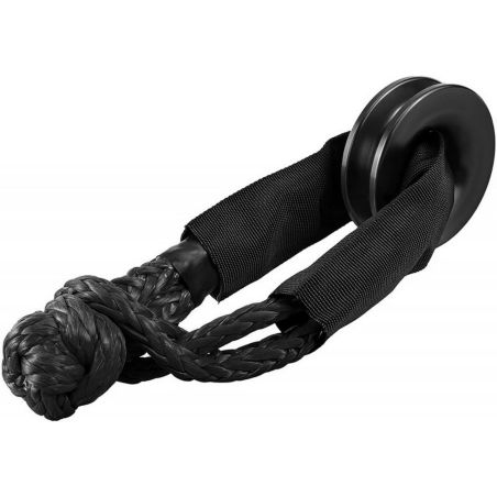 Блок для лебідки із синтетичним тросом 15 тонн (чорний) фото