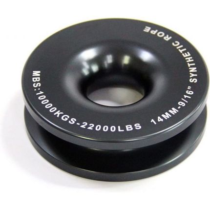 Блок для лебідки із синтетичним тросом 15 тонн (чорний) фото