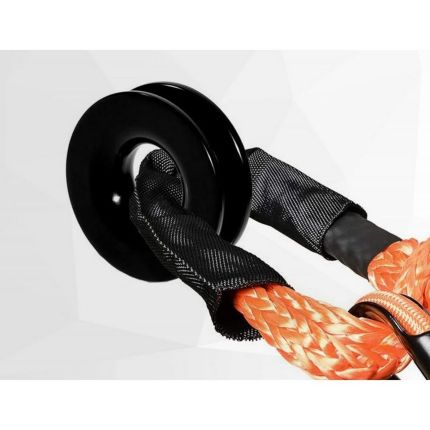 Блок для лебідки із синтетичним тросом 15 тонн (чорний) фото