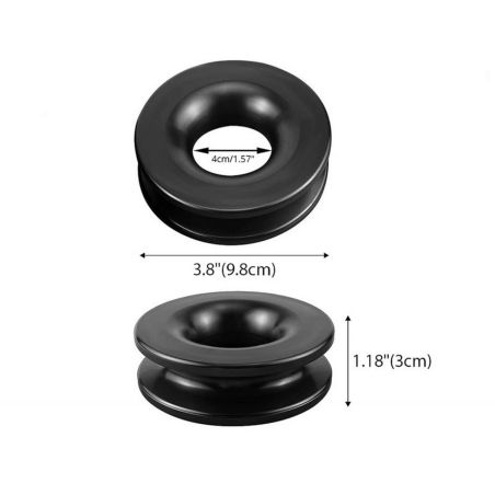 Блок для лебідки із синтетичним тросом 15 тонн (чорний) фото