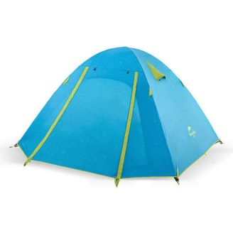 Палатка трехместная Naturehike P-Series NH18Z033-P 210T/65D, голубая фото 2
