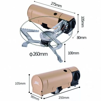 Туристична газова плита складна з п'єзопідпалом BRS (99) фото