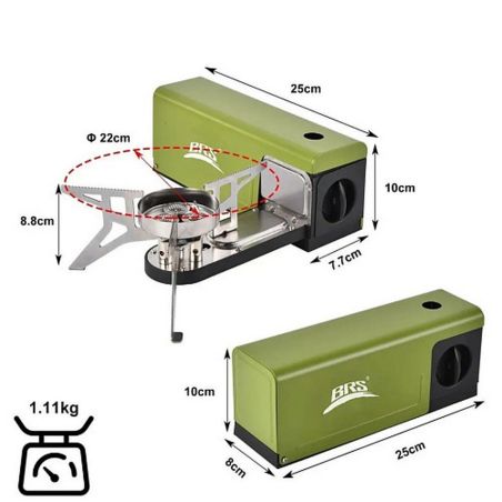 Туристична газова плита складна з п'єзопідпалом BRS (97) фото