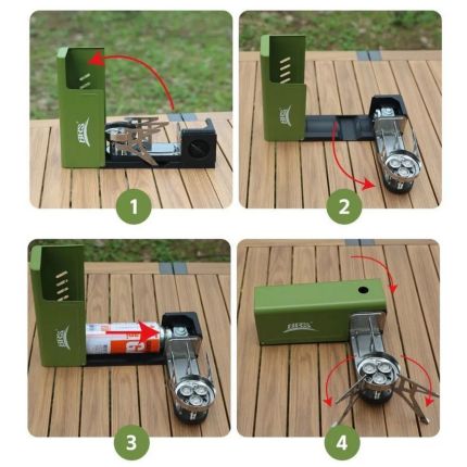 Туристична газова плита складна з п'єзопідпалом BRS (97) фото